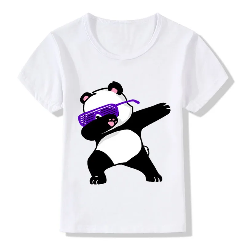 Детская забавная футболка с изображением единорога детские летние топы, футболка с короткими рукавами для мальчиков и девочек одежда для малышей с изображением кролика/кота HKP2081 - Цвет: whiteK