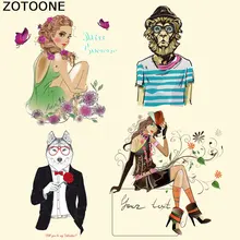 ZOTOONE beauty Girl Gentleman железные нашивки для украшения одежды DIY нашивки на заказ аппликация на футболку