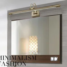 8 Вт T5 Античная латунная настенная лампа дуговая линза свет водонепроницаемые лампы для ванной комнаты макияж зеркало освещение