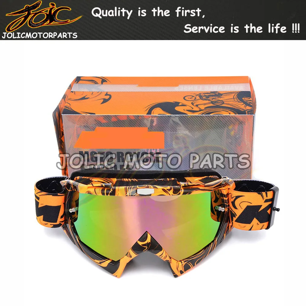 One Piece 2016 New Arrival KTM Motorcycle Goggles Dirt Bike Downhill Glasses with M L XL