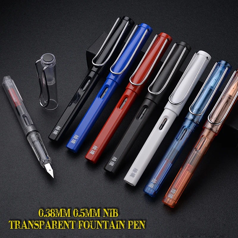 

High Quality Transparent Iraurita Fountain Pen 0.38mm 0.5mm Signature Pen Calligraphy Pen for Stationery Office School Supplies