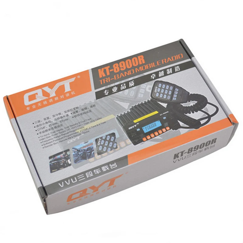 QYT KT 8900R/KT8900R мобильный радио три диапазона 136 174MHz & 240 260MHz 400 480MHz Fm приемопередатчик
