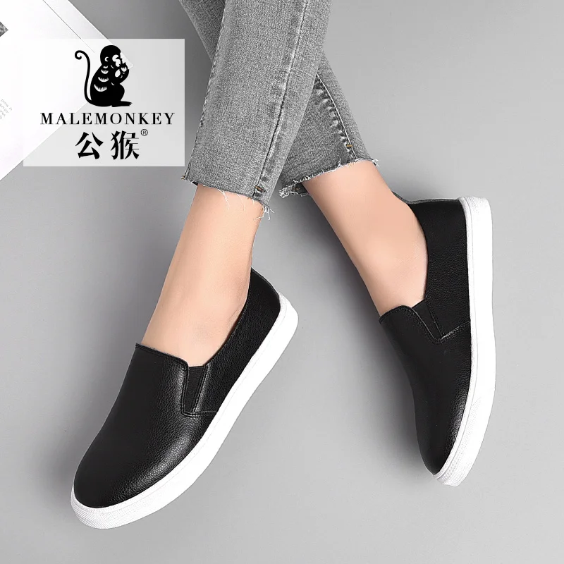 

Spring Autumn Women White Pink Black Casual Shoes Soft Ladies Rubber Footwear Women Shallow Ballet Flats Shoes Female