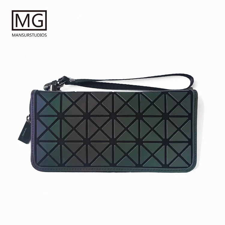 

Mansurstudios women Geometric long zipper wallet, baobao diamond laser wallet,noctilucence purse ,bao bao wallet,free shipping