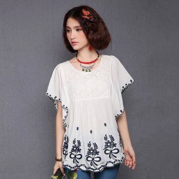 blusas mexicanas bordadas de moda