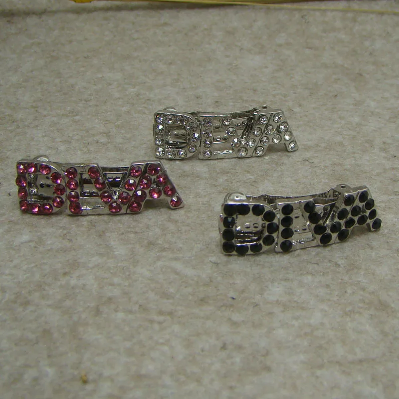 Fashion crystals DIVA charm barrette pet or girls hair ornament jewelry accessories 6Pcs lot new free shipping 3colors optional