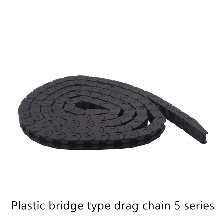 

5x5 Drag Chain Transmission Plastic Machine Cable Wire Carrier with end connectors for CNC Router Machine Tool length one meter