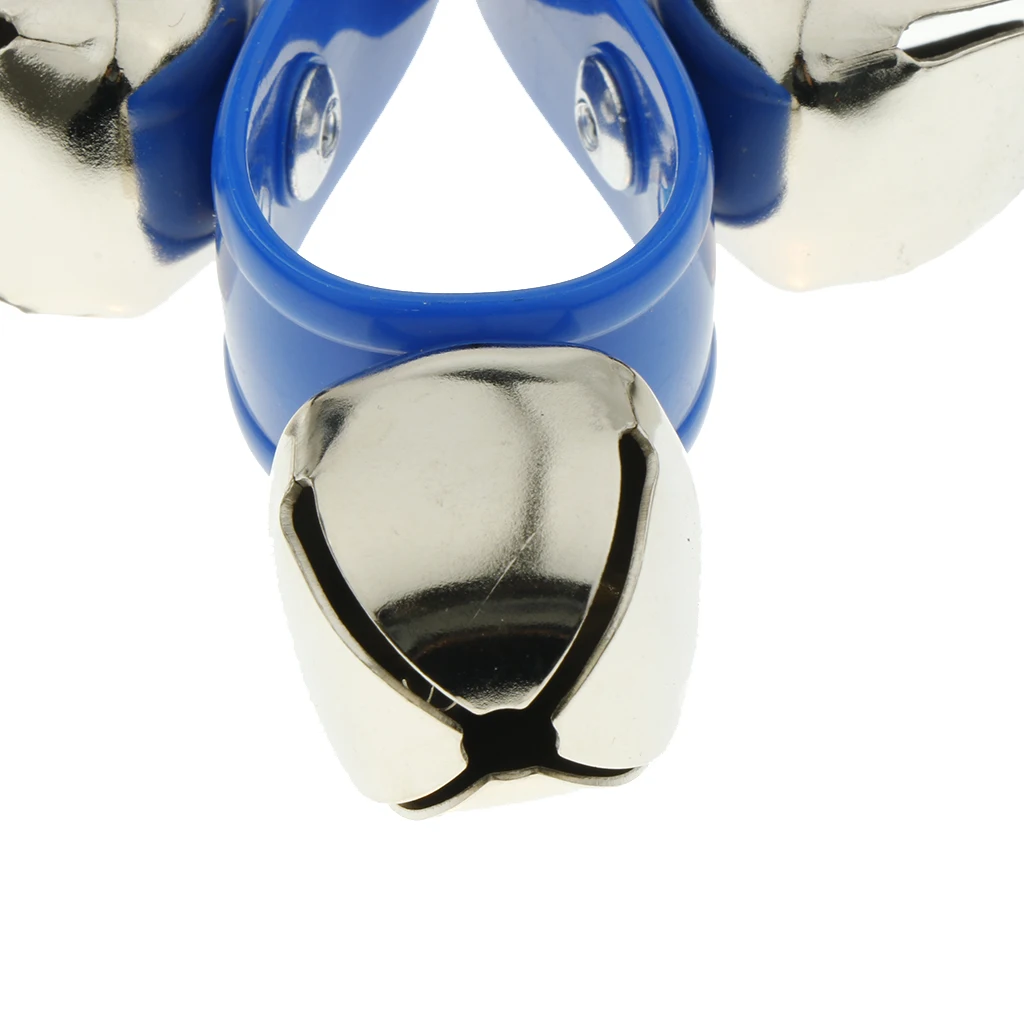 Tooyful Plastic Handbell 3 Jingle Bells Hand Shaker Ring Children Preschool Toy