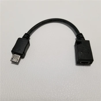 

10pcs/lot Micro USB Male to Mini USB Female USB Adapter Data Computer Cable Black 10cm