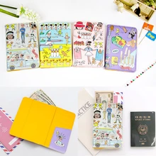 Милый причудливый необычный Держатель для паспорта из искусственной кожи Дорожный Чехол ID держатель для карт билета банковская книга посылка для кредитных карт