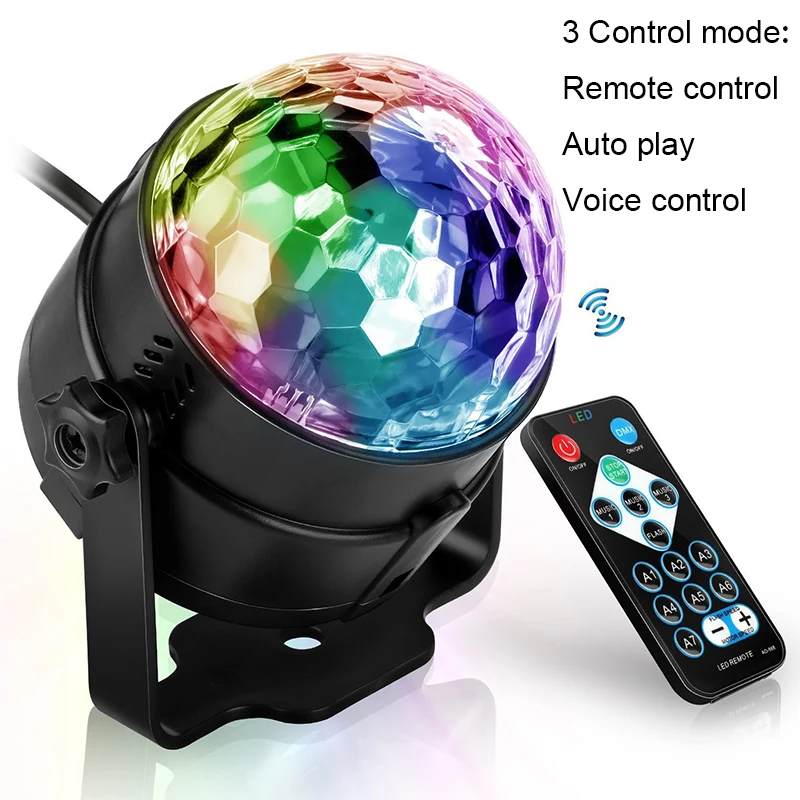 Диско светильник вечерние s мини диско шар диджейский RGB лазерный сценический Led