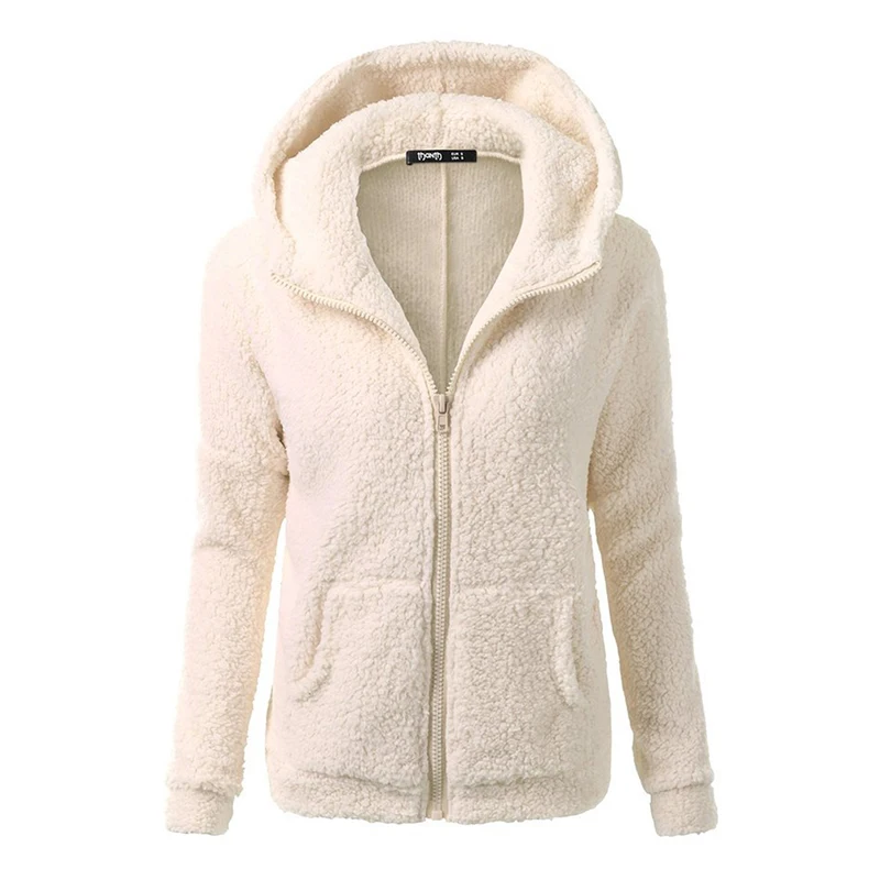 

Autumn Winter Women Hoodies Fleece Hooded Long Sleeve Zipper Thicken Coat Outwear Sudaderas Jacket Sweatshirts Lady