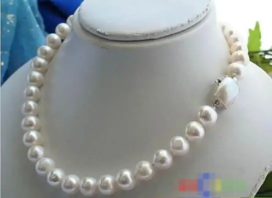 

Hot sale new Style >>>>>HUGE 17" 12MM ROUND WHITE FRESHWATER PEARL NECKLACE MABE