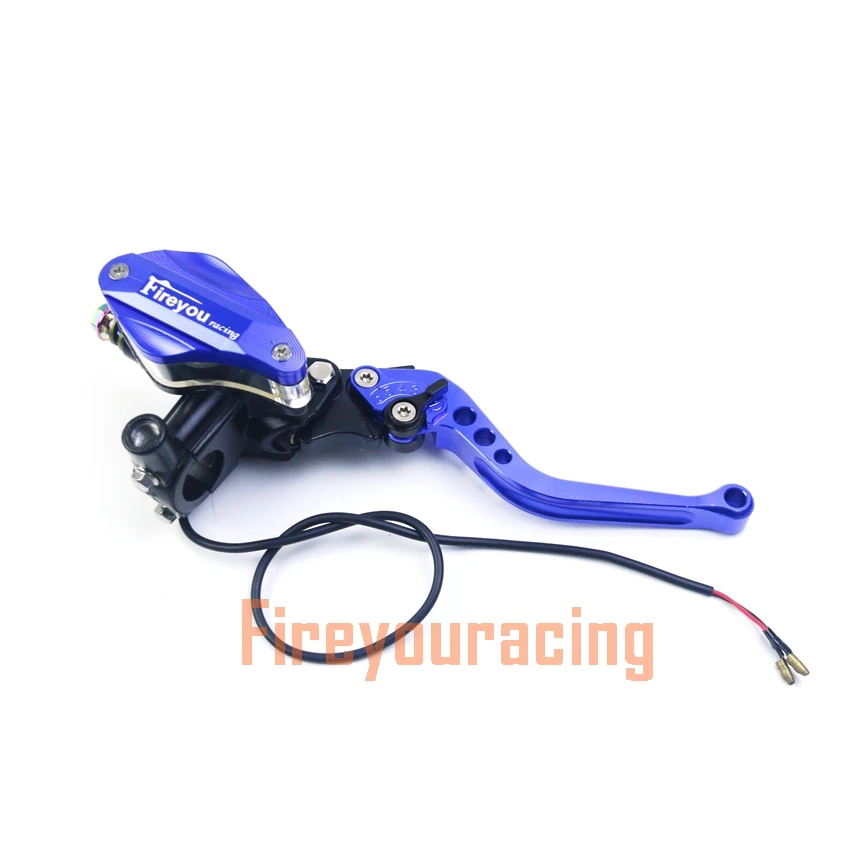 Главный тормозной цилиндр мотоцикла рычаг гидравлический кабель линии сцепления Универсальный 22 мм для yzf 250 honda drz400 Байк мотокросс - Цвет: Blue Right Pump