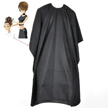 

Mayitr 1pc Black Hairdressing Cape Adult Waterproof Hair Cutting Cape Gown Cloth For Salon Barber