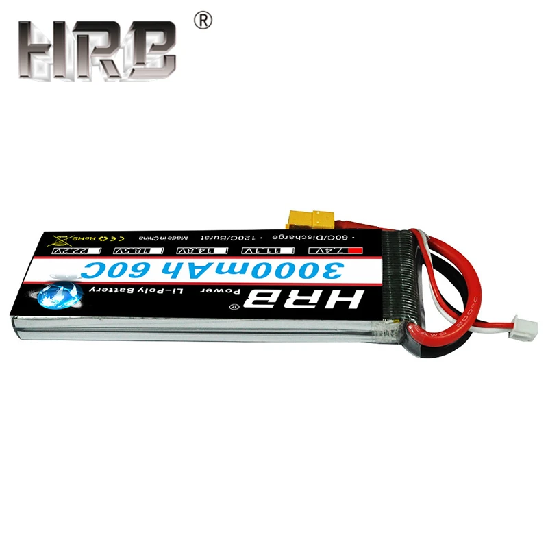 HRB 7,4 V Lipo аккумулятор 3000mAh 60C 2S XT60 коннекторы 11,1 V 3S T Deans 14,8 V 18,5 V 22,2 V 4S 5S 6S для самолета дрона автомобиля RC запчасти