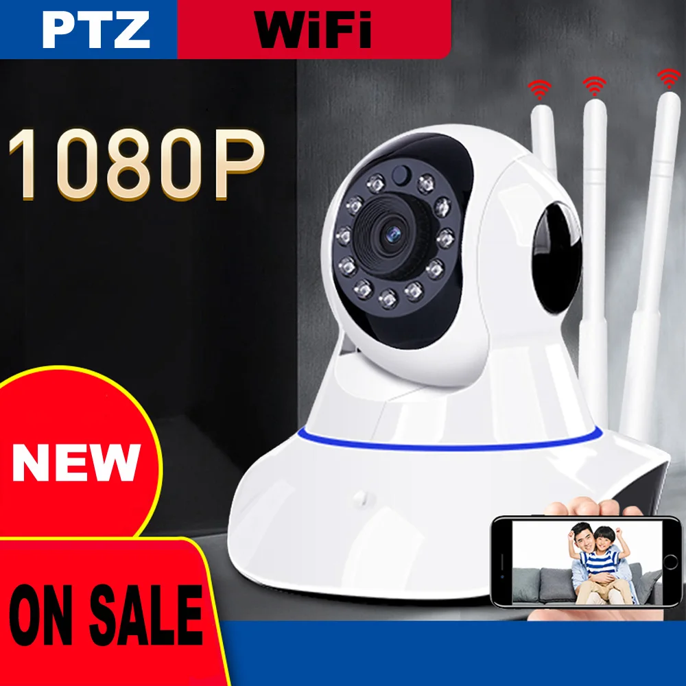 

New Full HD Wireless WiFi Camera 1080P IP Camera Surveillance System PTZ CCTV Baby home security camera alarm with audio sd slot