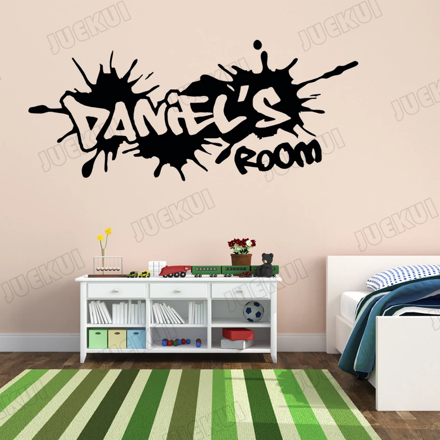 Us 7 98 25 Off Personalized Name New Fashion Pattern Removable Wall Stickers For Nursery Boys Bedroom Vinyl Wall Decals Graffiti Murals L713 In Wall