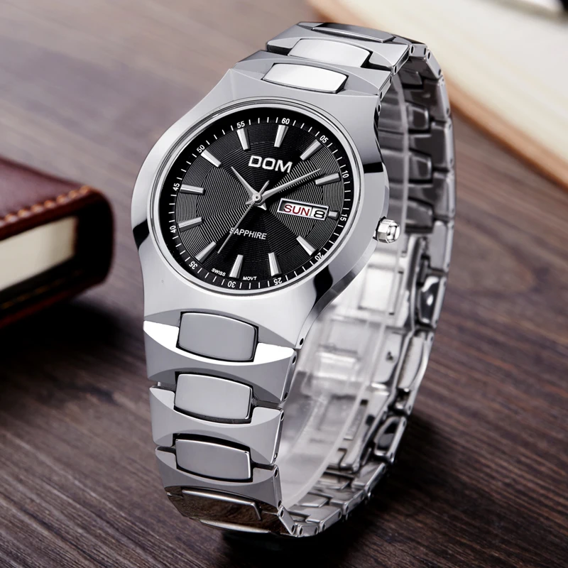 DOM 2016 Mens Watches Top Brand Luxury Quartz Watch Fashion Brand Tungsten Steel Waterproof Watch Montre