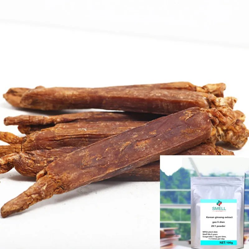

100g-1000g High quality, no additions Korean ginseng extract powder /gao li shen/ Free shipping