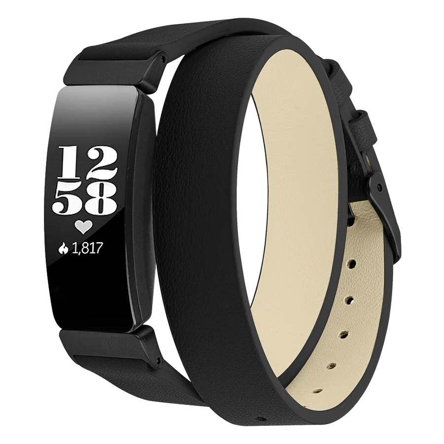 

Genuine Leather Strap for Fitbit Inspire HR/Ace 2 Wristband Bracelet Band for Fitbit Inspire Fitness Tracker Accessories