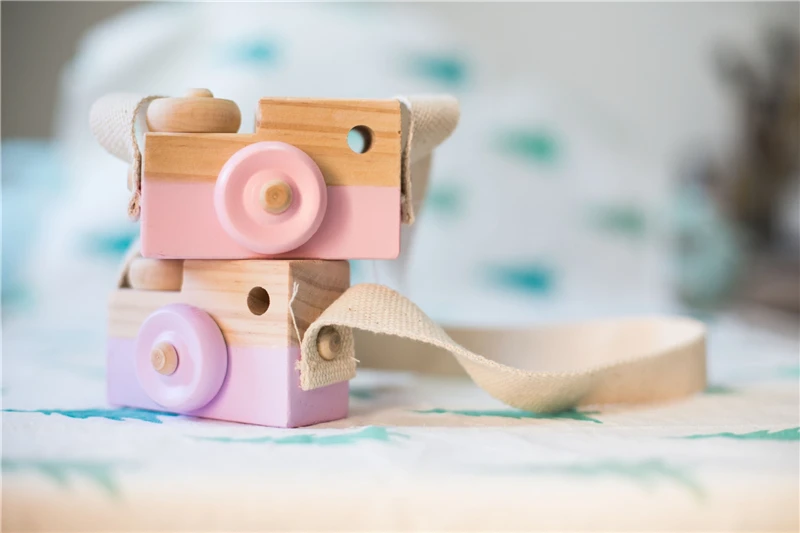 Недавно Мини Симпатичные деревянные Камера игрушка детская комната украшения домашнего декора безопасный натуральный Камера s игрушки для детские, для малышей Подарки на день рождения