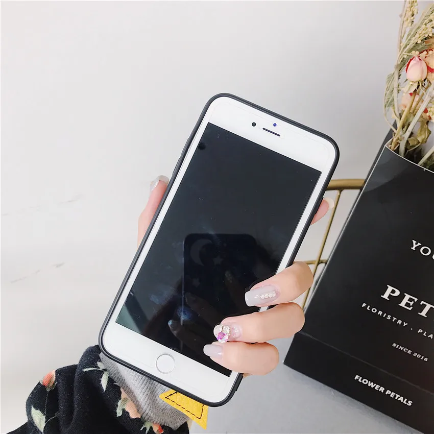 Мультяшный котик Гарфилда наклейка для iPhone X 6 6s 7 8 6plus 6splus 7plus 8plus вышитый кожаный