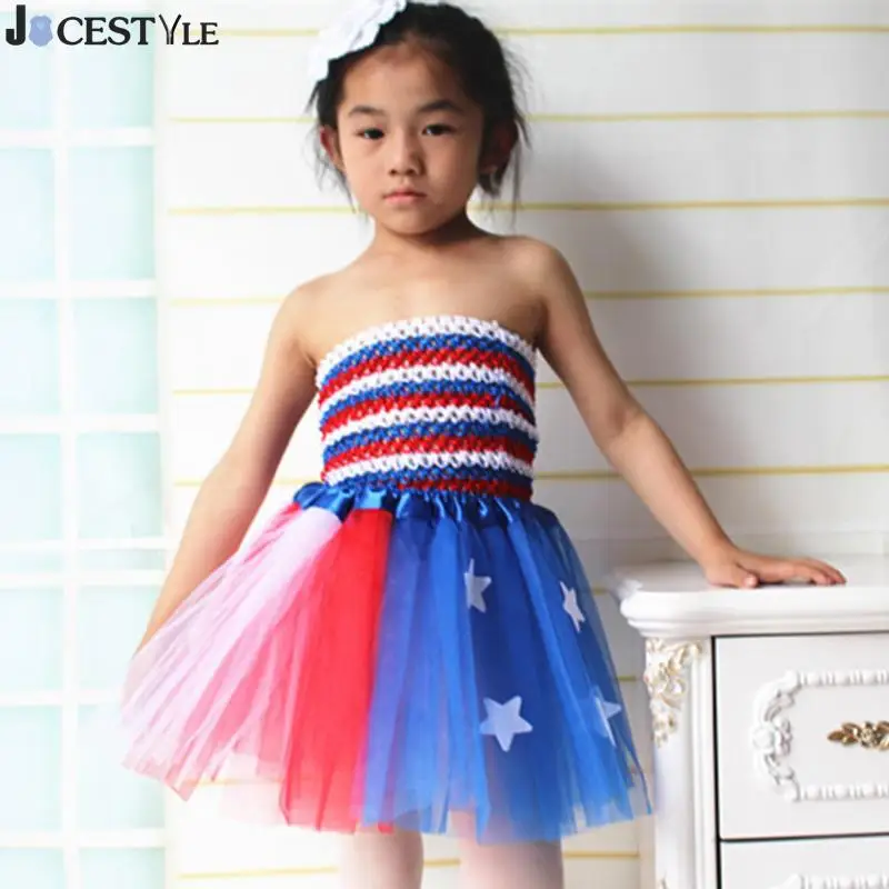 

Children Girls Tutu Skirt Kids Baby Colorful Flag Party Dancing Princess Skirt Girl Ball Gown Baby Mini Dance Skirt Summer