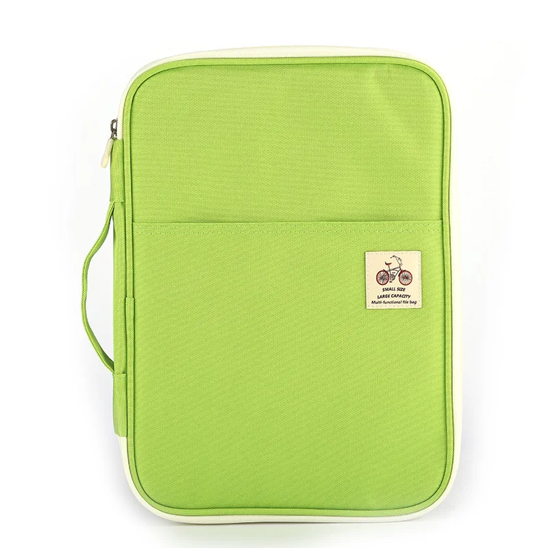 MICCK дорожная сумка для хранения A4 папка для документов Органайзер документов портфель держатель офисная книга папка Ipad чехол для хранения - Цвет: Green