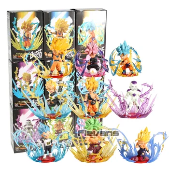 

Dragon Ball Super BURST WCF Super Saiyan Blue Rose Son Goku Gohan Vegeta Freeza Broly PVC Figures Toys 9pcs/set