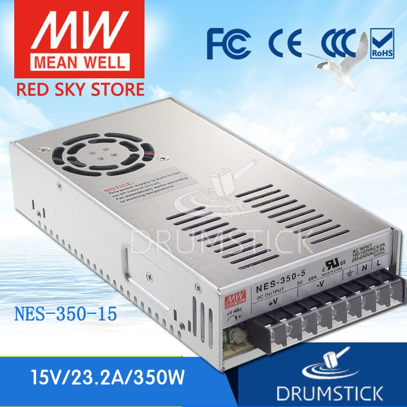 

Wholesale price MEAN WELL NES-350-15 15V 23.2A meanwell NES-350 348W Single Output Switching Power Supply