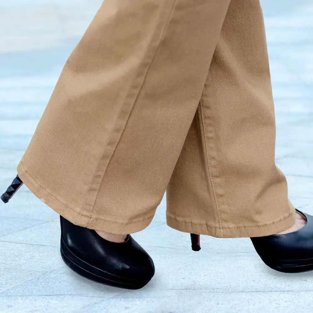 Плюс Размеры длинные штаны ярких цветов эластичные джинсы женские брюки Slim boot cut Штаны женские