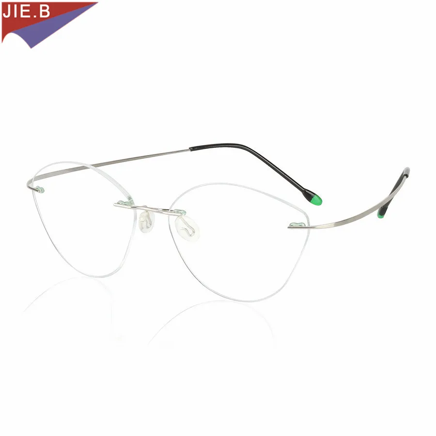 Оправа для очков кошачий глаз из титанового сплава без винта|frames eyewear|designer