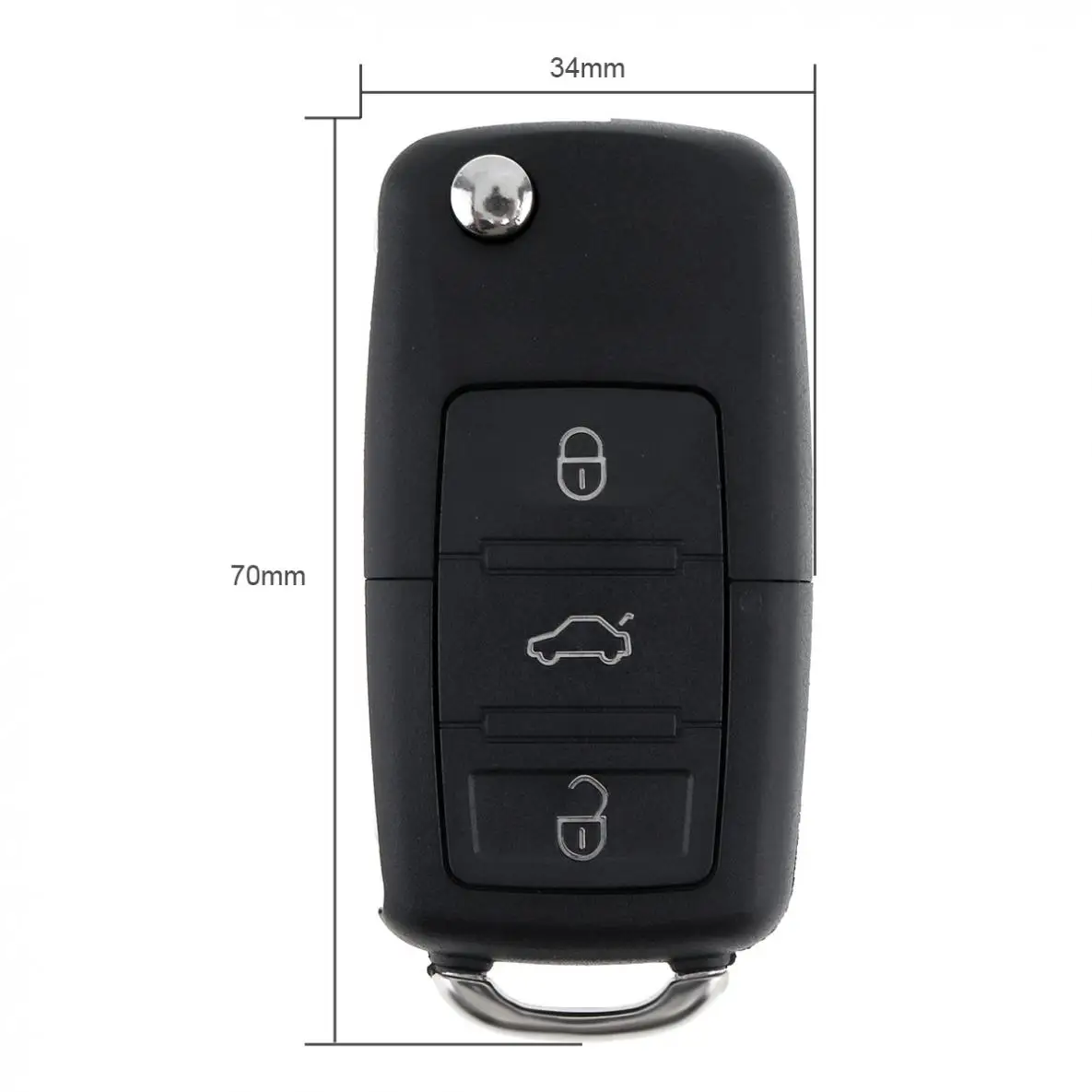 Черный 3 кнопки смарт-пульт дистанционного управления замена ключа автомобиля чехол без чипа с Uncut автомобиля Флип ключ для Volkswagen B5