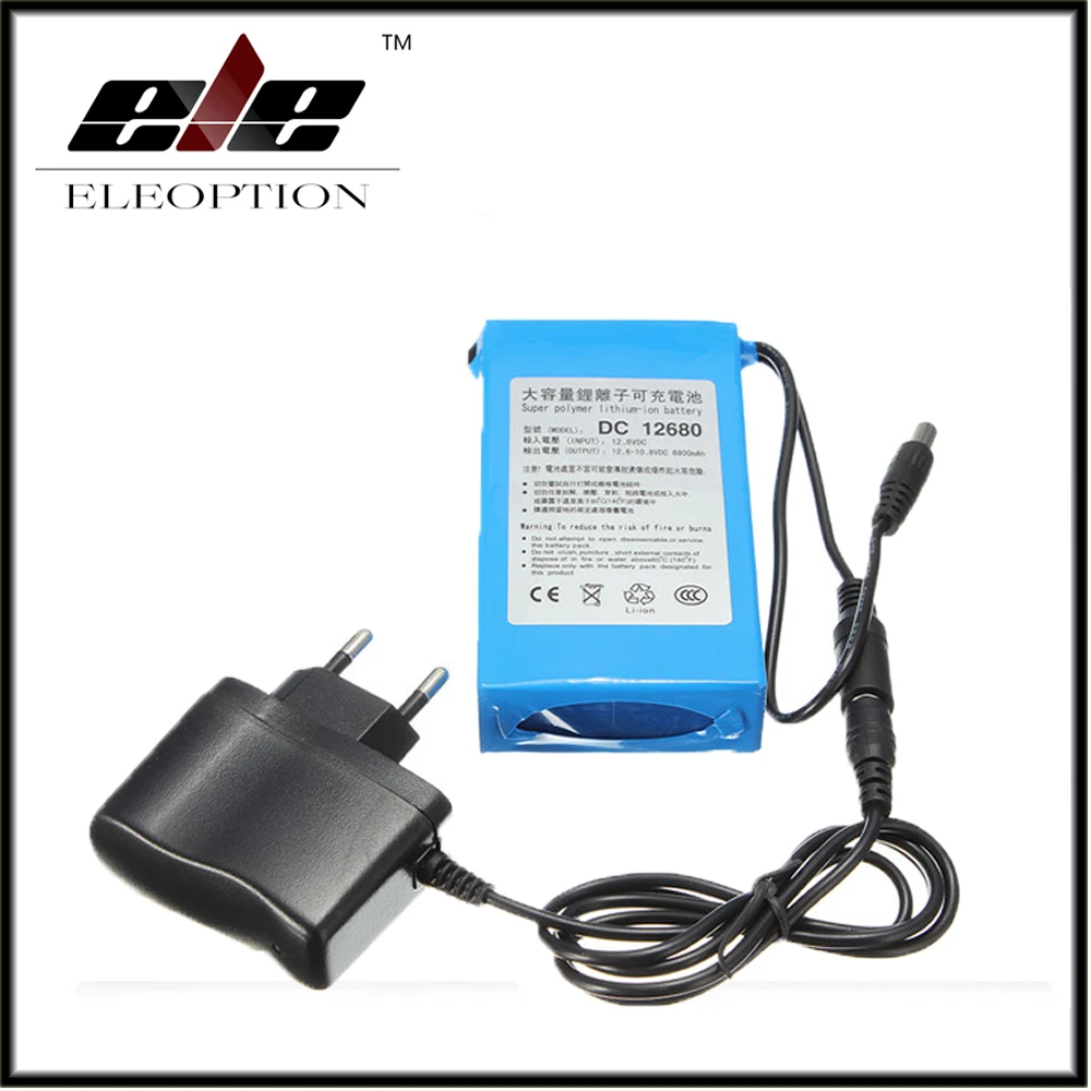 ELEOPTION dc12680 6800 мАч 12 В Перезаряжаемые Батарея аккумуляторные батареи для беспроводных передатчиков камеры видеонаблюдения