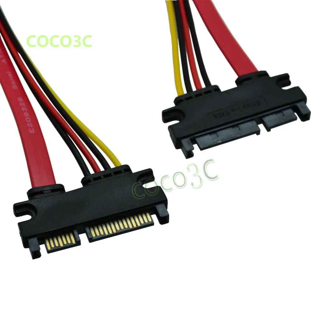 50CM 2.5 SATA 3.0 SSD Male to Male Port Cable 7 + 15 Pin SATA 6Gbs Drive Cable (1)