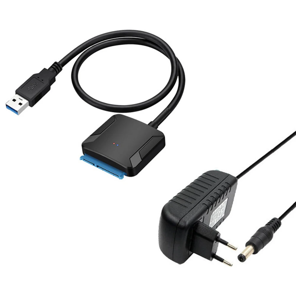 

SATA USB3.0 Adapter Cable Converter 22 pin USB 3.0 to SATA Cable For 2.5 3.5 inch HDD SSD Hard Disk EU Adapter Drop Shipping