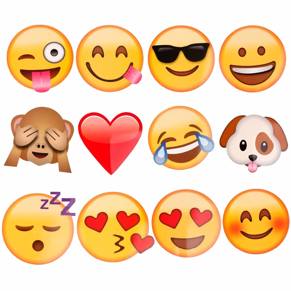 FENGRISE Lucu Emoji Emoji Photobooth Props Selamat Ulang Tahun