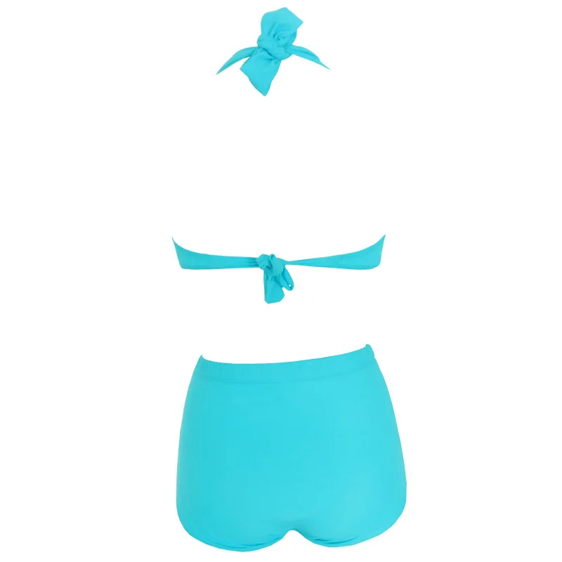SAMEGAME High Waist Swimsuit 2019 New Bikinis Women Plus Size Swimwear Female Halter Top Push Up Large Size Bikini Set Sexy