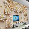 Custom Photo Wallpaper 3D Relief Butterfly Orchid Background Wall Mural Living Room TV Sofa Home Decor Classic Wall Paper Rolls ► Photo 3/6