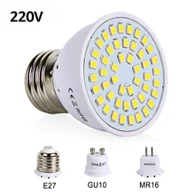 E27 LED Bulb GU10 LED Lamp 220V SMD 2835 MR16 Spotlight 48 60 80LEDs Warm White Cold White Lights for Home Decoration LED Light