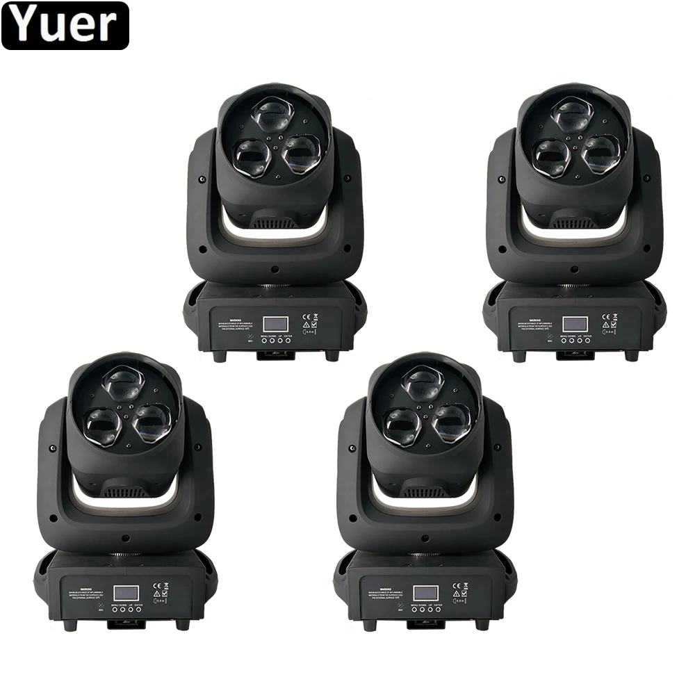 

4pcs/Lot Music DJ Lighting Bee Eye lyre 3x40W RGBW 4IN1 LED Zoom Beam Moving Head Super Effect Stage Disco Party KTV Lighting