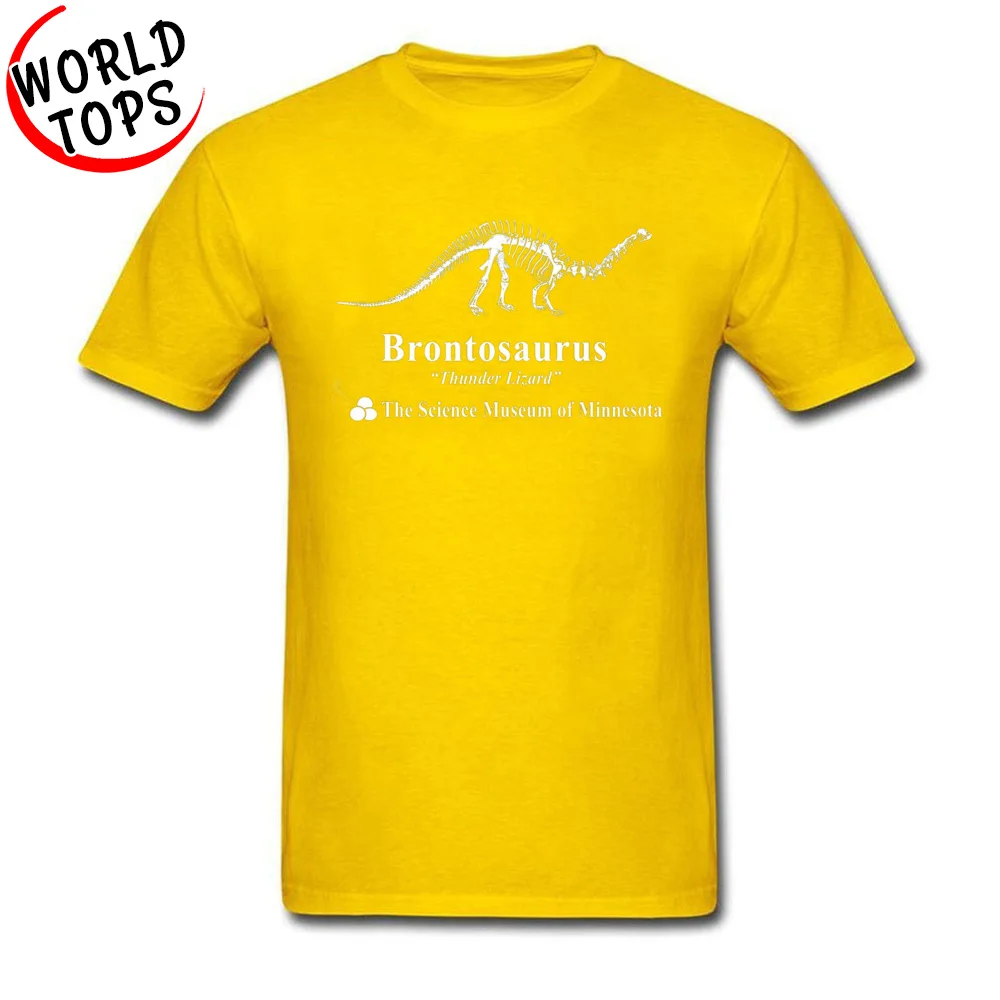 Normal Tops Tees 2018 New Fashion Short Sleeve Men T Shirt TpicOriginaltitle Unique Labor Day Clothing Shirt O-Neck Brontosaurus Stranger Thunder Lizard Things Shirts yellow