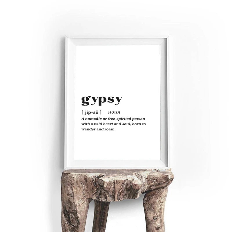 Poster quote Wall Art print gift Home Decor she has the soul of a gypsy