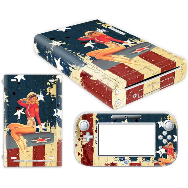 

Free Drop Shipping New product protective vinyl skin sticker for Nd WiiU