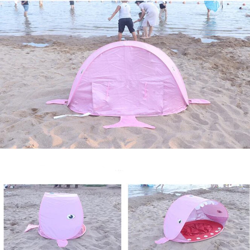 Детские игрушки Игровая палатка игровой дом автоматический мультфильм КИТ пляж Прорезыватель для детей Открытый водонепроницаемый портативный сухой шарик бассейн яма - Цвет: pink