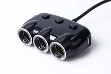 3 Way Car Charger Cigarette Lighter USB 3.1A Car-Charger Mobile Phone Universal For iPhone iPad Samsung Charging Adapter dual usb car cigarette lighter charger for ipad mini ipad 4 3 2 black