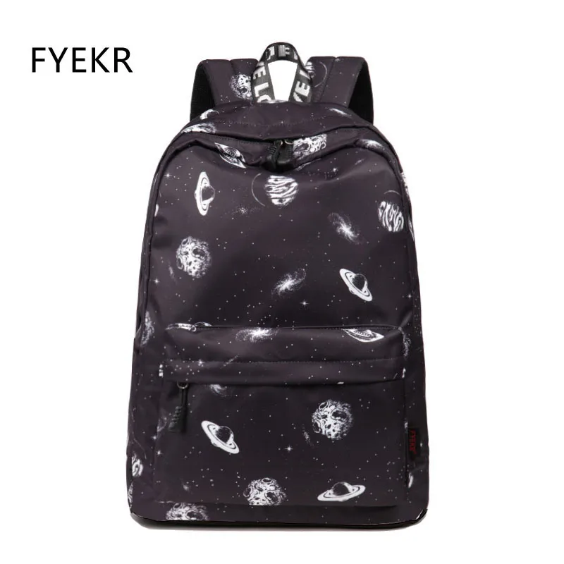 

Fashion Space Pattern Women Printing Backpack Waterproof Laptop Knapsack Feminina Daily Backpacks for Teenager Girls Bookbag