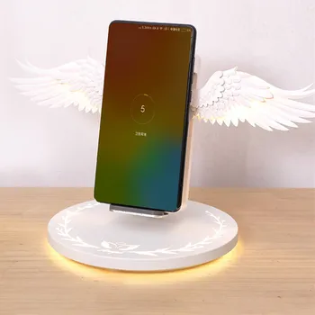 

Fast Angle Wings Wireless Charger Lamp Table Light Angel Wings Inductive Wireless Charging S10 For Iphone11 Pro Xiomi Mi Note10