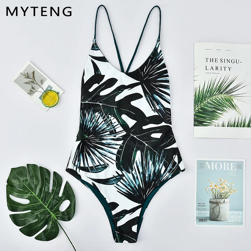 

2019 Women's Swimming Suit Sexy Bikini Swimsuit Swimwear Women Bikini Set Print Leaves Push-Up Padded Bathing Swimsuit Beachwear